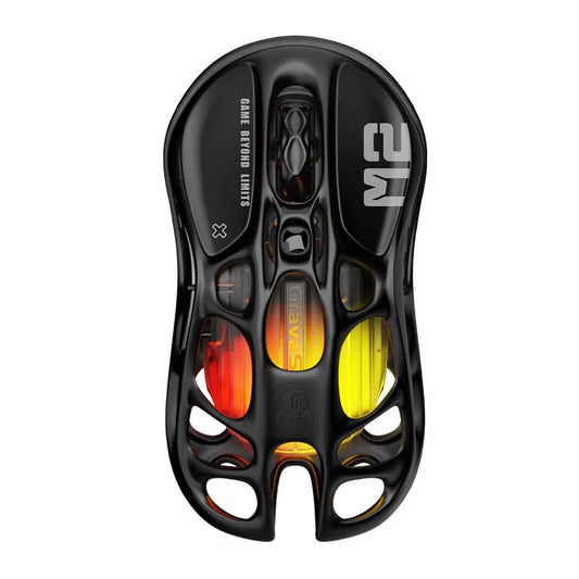 Gravastar Mercury M2 Wireless USB Gaming Mouse 26,000 DPI with Optical Tracking PAW3395DM Sensor 79G Lightweight Hollow Desi