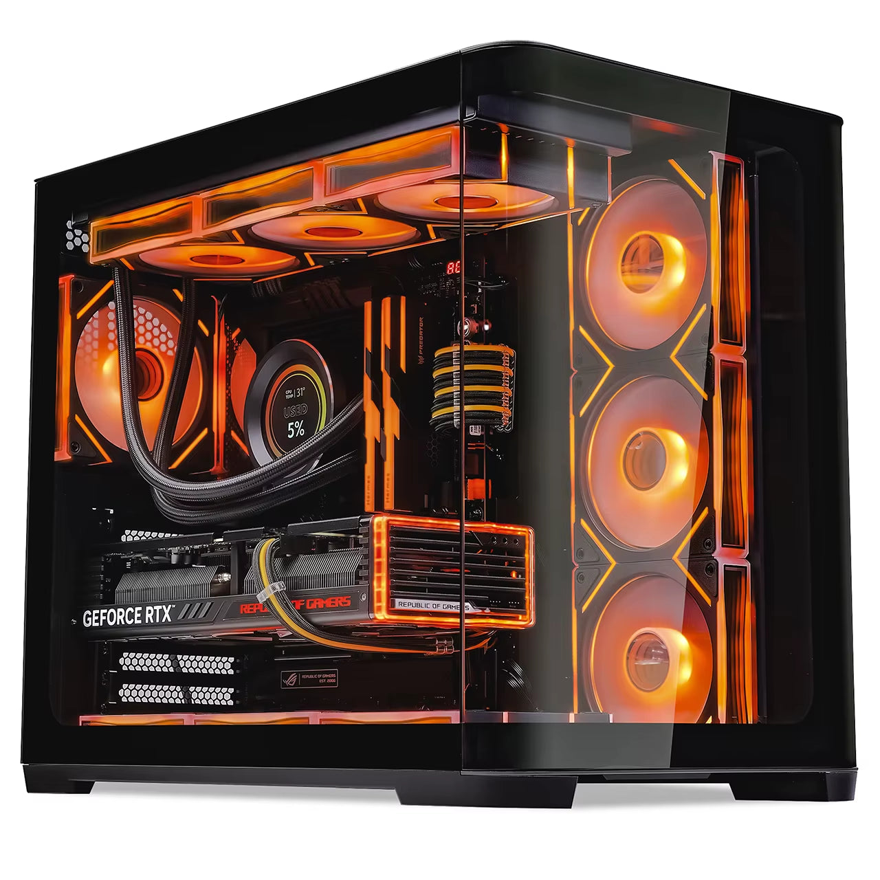 SAMA 2851A PC Computer ATX Gaming Tempered Glass Cabinet PC Case