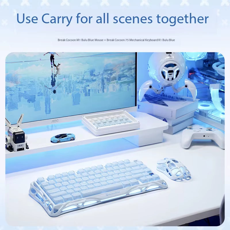 Gravastar M1 Pro Game Home E-Sports Mouse the Third Mock Examination Connection Nordic52 Series Master Control, PAW3395IM Sensor