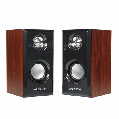 YTGEE Custom Logo Portable Wooden Audio USB Electronic Sports Gaming Home Theater Desktop Speaker for Laptop Computer Cellphones