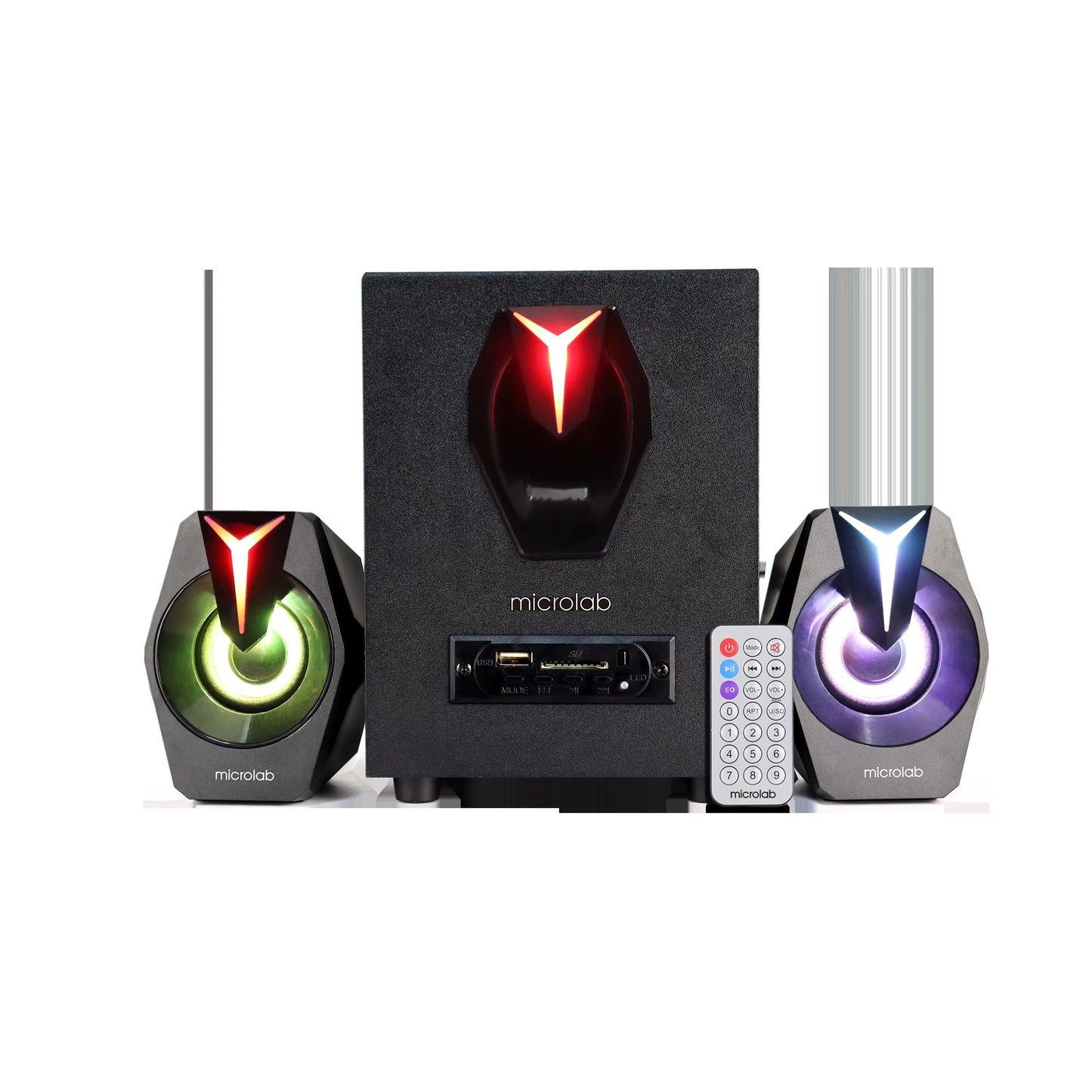 Microlab Stylish 7Colour LED 2.1 Stereo Blue Tooth Speaker G100BT for Gaming