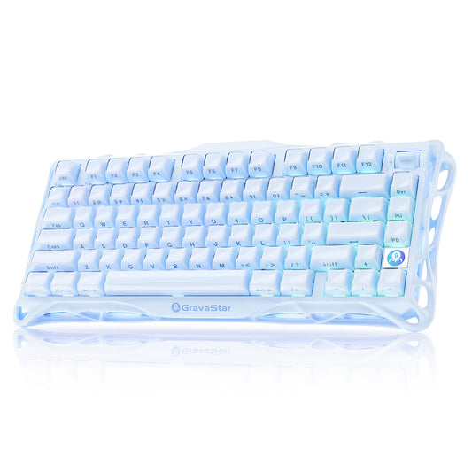 Gravastar Mercury K1 75% Gaming Keyboard Aluminum Alloy Mechanical Keyboard, Gasket Hot-Swap Socket, Linear Switches RGB Backlit